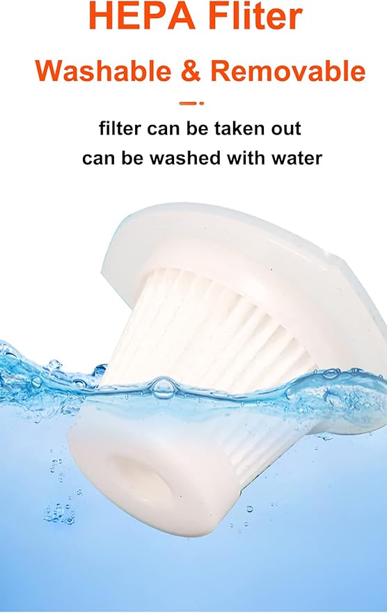 مكنسة يدوية لاسلكية مع فلتر HEPA