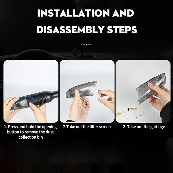 مكنسة يدوية لاسلكية مع فلتر HEPA